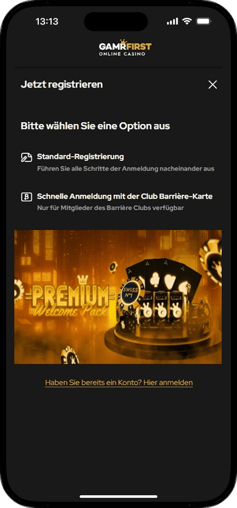 GAMRFIRST Anmeldebonus